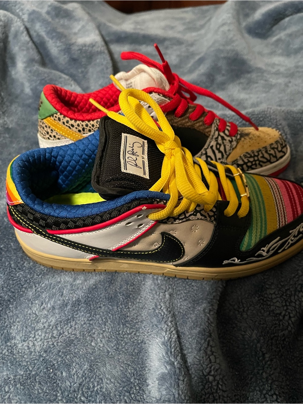 Nike Kids Multicolor Low-Top Sneakers with Yellow Laces